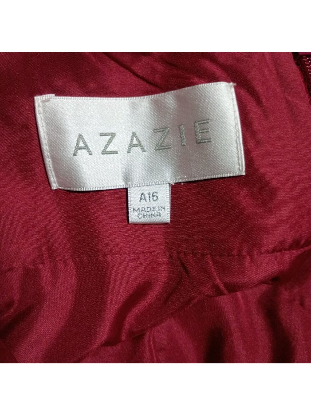 Azazie Norah Burgundy Chiffon Long Sleeve Bridesmaid Dress A16 NWT - Picture 10 of 16